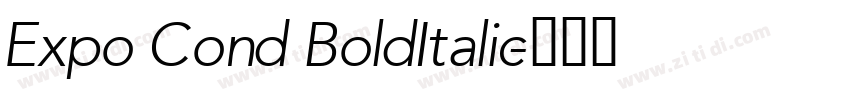 Expo Cond BoldItalic字体转换